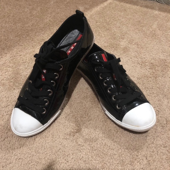 prada patent sneakers